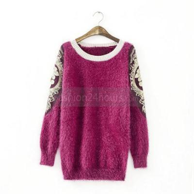 Embroidery Shoulders Pullov...