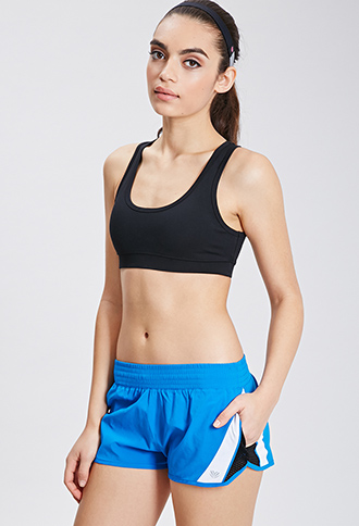 Mesh Paneled Running Shorts...