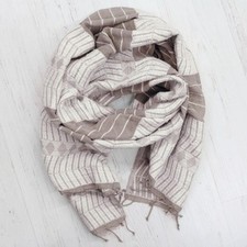Sseko Designs - Wanderlust Shawl in Ivory/Sand $99 - Show Pony Boutique