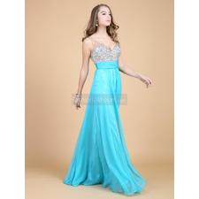 Sparkling Diamond Deep V Chiffon Prom Dress