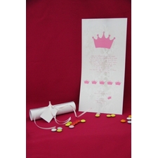 ΠΡΟΣΚΛΗΤΗΡΙΑ ΒΑΠΤΙΣΗΣ ΓΙΑ ΚΟΡΙΤΣΙ -  ΠΡΟΣΚΛΗΤΗΡΙΟ ΒΑΠΤΙΣΗΣ ΠΑΠΥΡΟΣ ΜΕ ΡΟΖ ΚΟΡΩΝΑ ΜΕ ΡΟΖ ΚΑΙ ΛΕΥΚΗ ΚΟΡΔΕΛΑ 2200