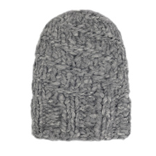 Isobel + Cleo Handknitted Cashmere Beanie- Concrete Marl