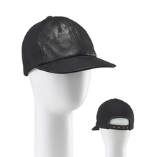 Tracy Watts - B Cap with Metallic Leather - Black