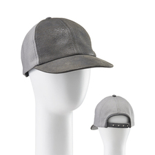 Tracy Watts - B Cap with Metallic Leather - Grey