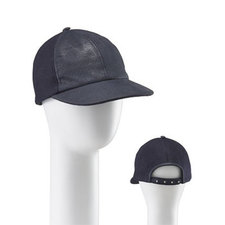 Tracy Watts - B Cap with Metallic Leather - Navy
