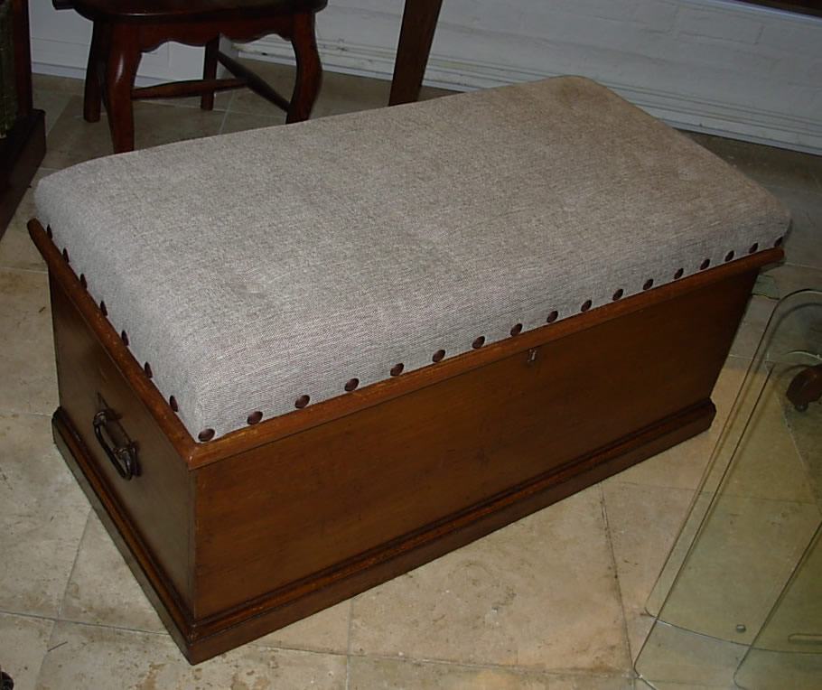 Upholstered Vintage Trunk
