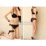 Black Lolita Aesthetic Cingulate Buckle Lace Lingerie
