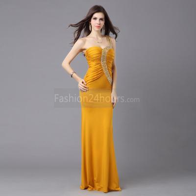 One-shoulder Backless eveni...