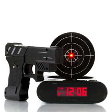 Gun And Target Recordable Alarm Clock