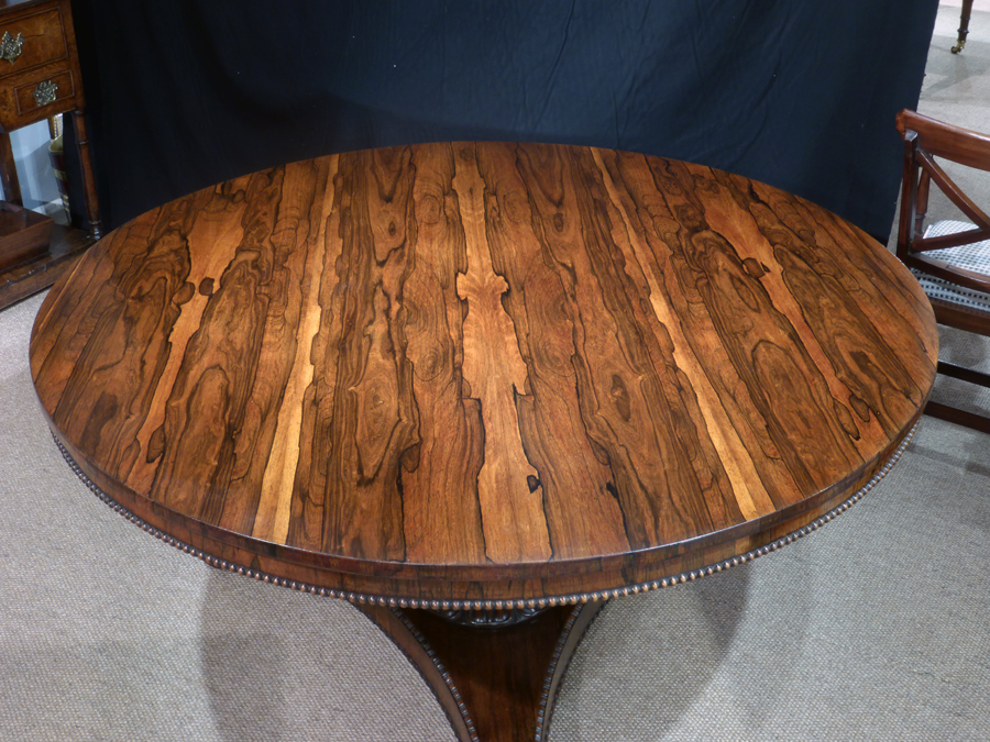 Antique round dining table