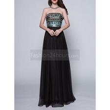  Ethnic Style Sequined Strapless Evening Dress