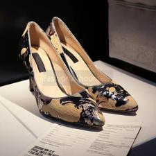 Street Style Horse Hair Pointed Stiletto heels