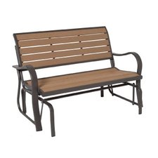Lifetime Glider Bench, Faux Wood Construction, # 60055