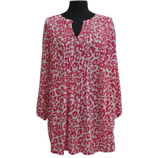 Resort Wear Pintuck Dress Leopard Print