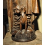 A BEAUTIFUL EARLY 16TH CENTURY ENGLISH OAK DEVOTIONAL SCULPTURE OF ST ROCH. MOST PROBABLY BURY ST EDMUNDS. CIRCA 1520.