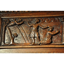 AN UNUSUAL SET OF FOUR RENAISSANCE PANELS. FLEMISH. CIRCA 1580.