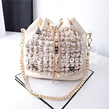 Fashion Women's Shoulder Bag With Button and Chain Design