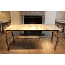 Superb and very unusual Circa 1930s French Centre Table with Onyx Top