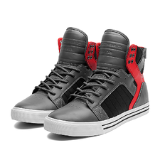 SUPRA SKYTOP Shoe | GREY / RED / BLACK - WHITE | Official SUPRA Footwear Site