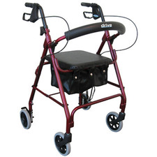 Aluminum Rollator with Fold Up and Removable Back Support R728BL, R728RD - Drive Medical - Free Shipping