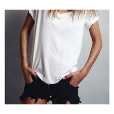 Classic White Tee... | Plain white T's | Pinterest