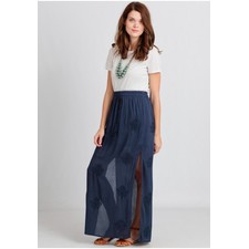 London Stroll Embroidered Maxi Skirt | Modern Vintage Clothing | Ruche