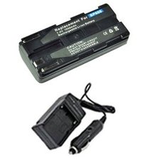 Extended Performance Replacement Battery PLUS Mini Battery Travel Charger for Specific Digital Camera and Camcorder Models / Compatible with Canon BP-608
