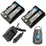 ValuePack (2 Count): Digital Replacement Battery PLUS Mini Battery Travel Charger for Specific Digital Camera and Camcorder Models / Compatible with Nikon EN-EL3