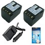 ValuePack (2 Count): Superior Quality Replacement Battery PLUS Mini Battery Travel Charger for Specific Digital Camera and Camcorder Models / Compatible with JVC BN: V416
