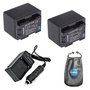 ValuePack (2 Count): Digital Replacement Battery PLUS Mini Battery Travel Charger for Specific Digital Camera and Camcorder Models / Compatible with Canon BP-727