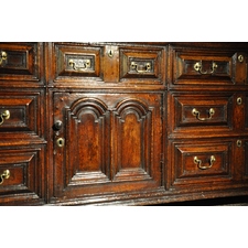 A HANDSOME LATE 17TH CENTURY OAK COUNTRY HOUSE SERVING DRESSER. ENGLISH. CIRCA 1690.