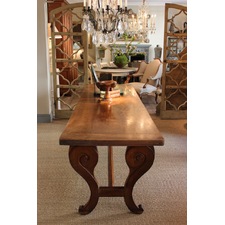 Superb Early 19th Cent French Library/ Dining Table in Walnut
