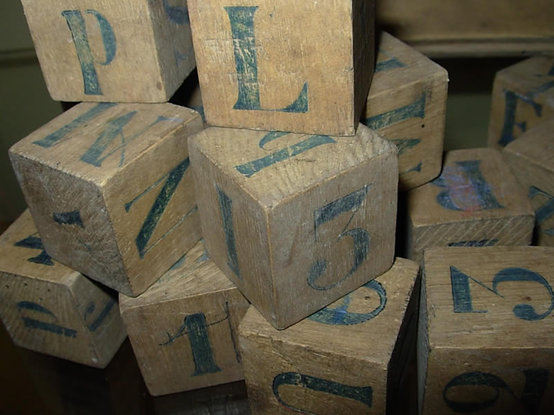 Vintage French  Boxed Alpha...