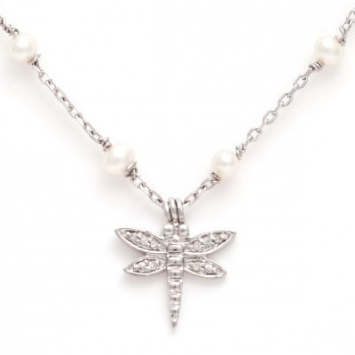 Silver Diamond Dragonfly on...