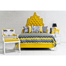 Zig Zag Bedding in Yellow/Gray/Black