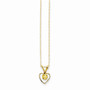 14k Madi K 3mm Citrine Heart Birthstone Necklace