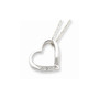 Sterling Silver Heart with Diamond Necklace