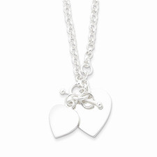 Sterling Silver Double Heart Toggle Necklace $ 166.00 