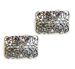 Emma silver shoe clips