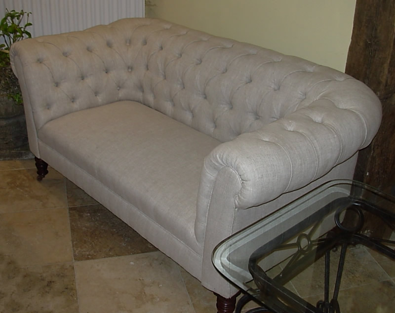 Antique deep Buttoned Chest...