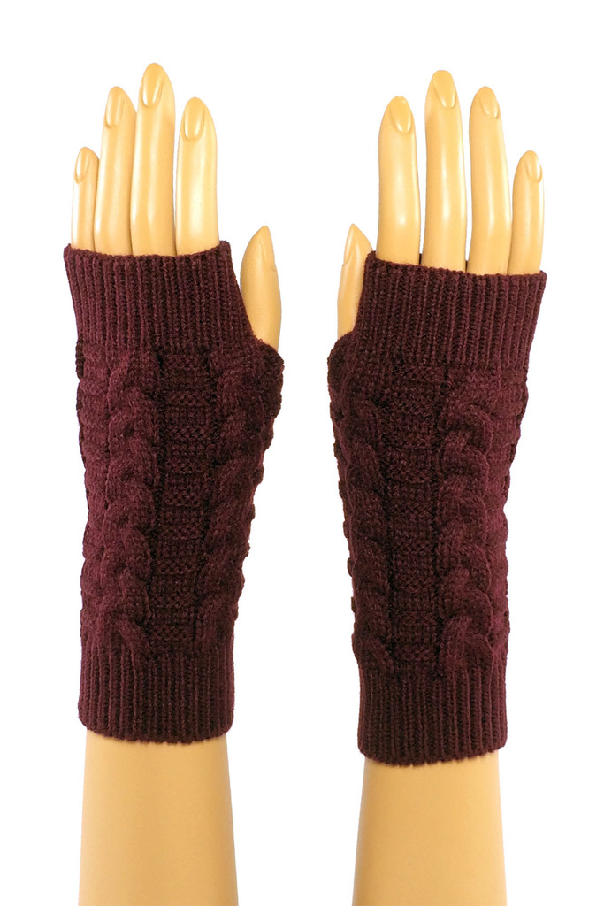 Burgundy Mid Length Knitted...
