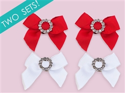 red and white fabric shoe c...