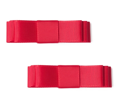 Jamie red bow shoe clips