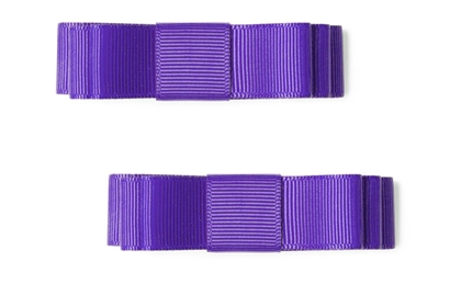 Jamie purple bow shoe clips