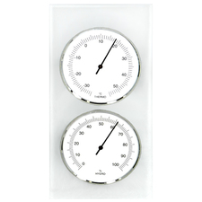 Cellar Hygrometer & Thermometer on Frosted Acrylic Plaque