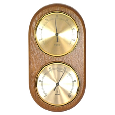 Cellar Hygrometer & Thermometer on Wood Plaque
