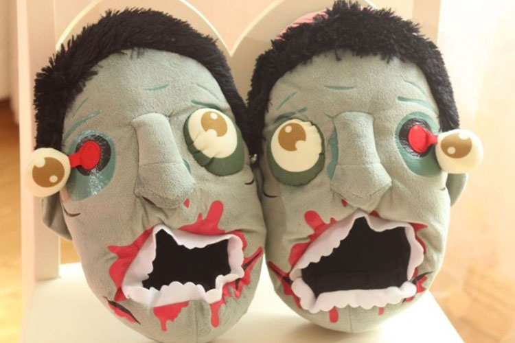 Plush Zombie Slippers
