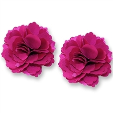 Gia satin flower shoe clips