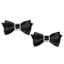Sabrina black satin bow