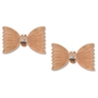 textured rose gold shoe bows